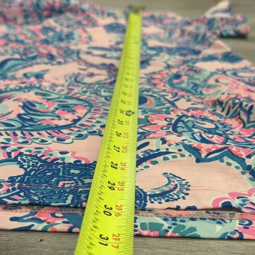 Lilly Pulitzer Mellorie Dress Cotton Pink Tropics Tint Tangerine Dream Sz Large - Picture 4 of 6